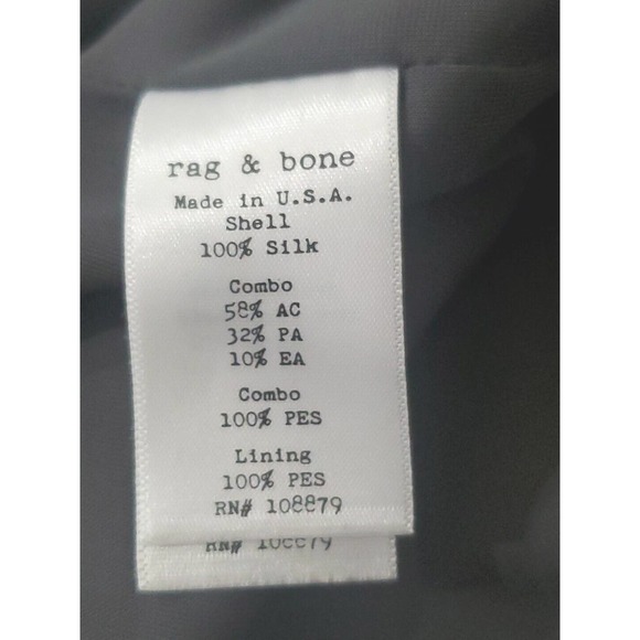 Rag & Bone 6 Sexy Risque Sheer Long Sleeve Ruched Cocktail Evening Party Dress - Picture 11 of 13